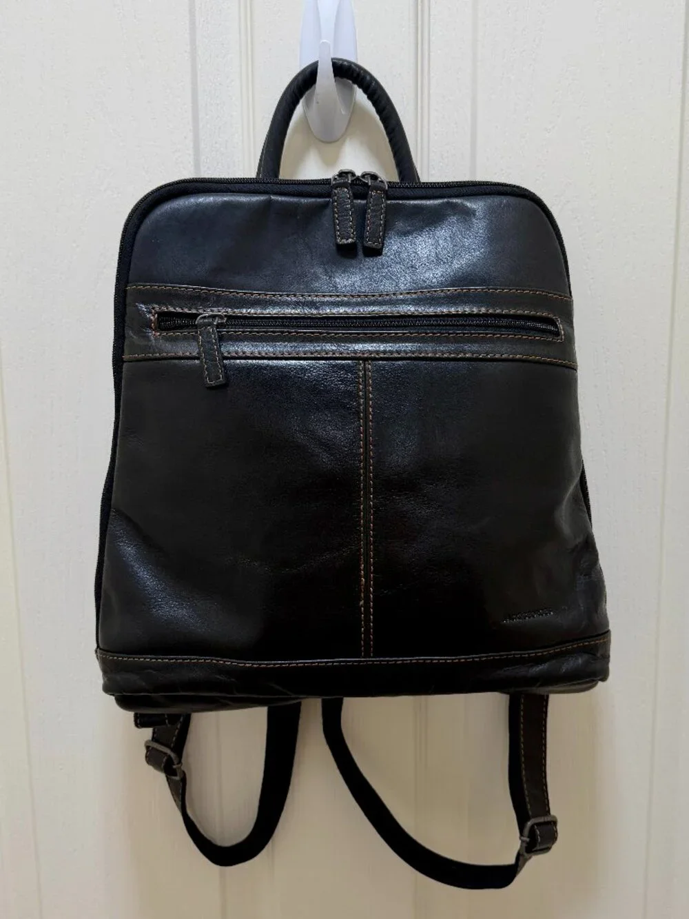 Jack Georges Voyager Hand-Stained Buffalo Leather Adele Slim Backpack Unisex